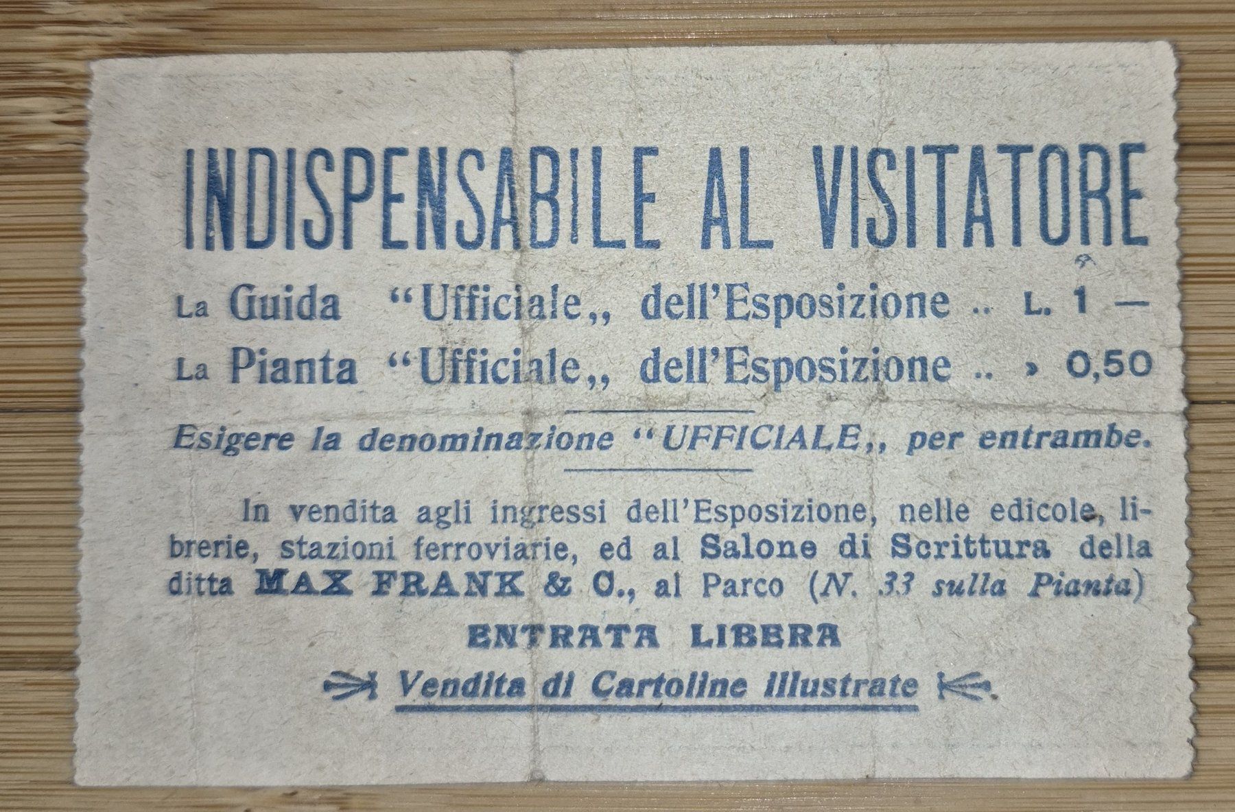 Biglietti: Antikes Eintrittsticket - Milano 1906 – Usato da Basel venduto da Kurioses 1
