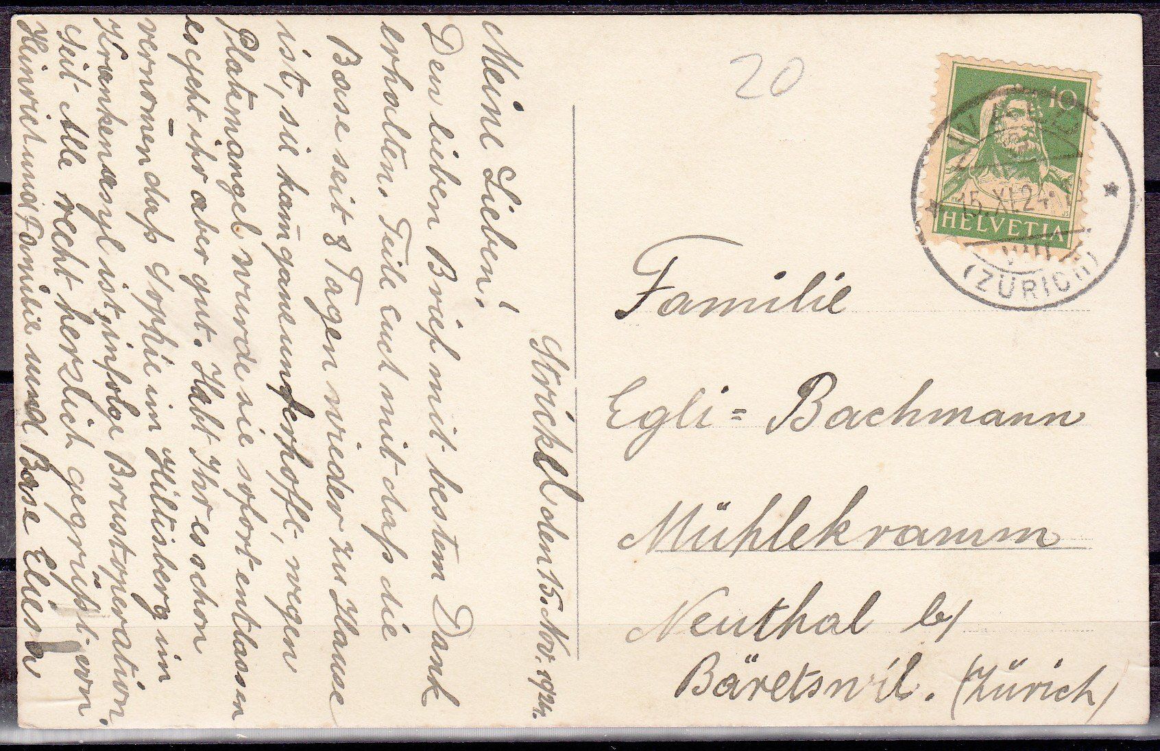 Cartoline postali: Ak Wald 1924 ZH – Usato da Herrliberg venduto da Lfrifda 1