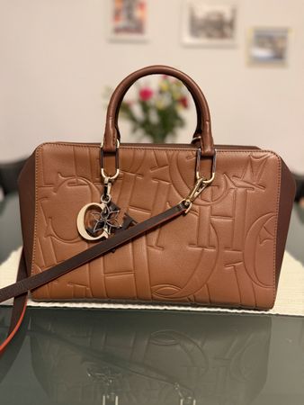CH Carolina Herrera Duke Bag Leder – Bicolor Monogram, Borde