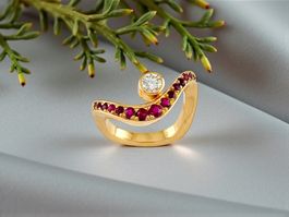 MAX WAGNER, Zürich, Rubin - Diamant - Ring