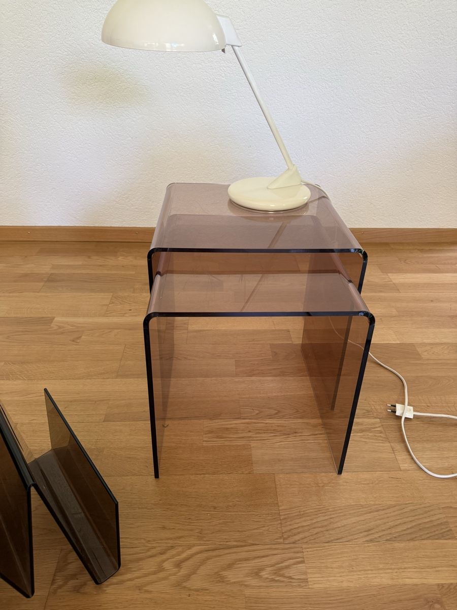 Tische: Space Age Plexibeistelltische Plexi – Gebraucht aus Bern von Delamer 2