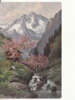 Künstlerkarte Landschaft 1911 mit ST Ambulant