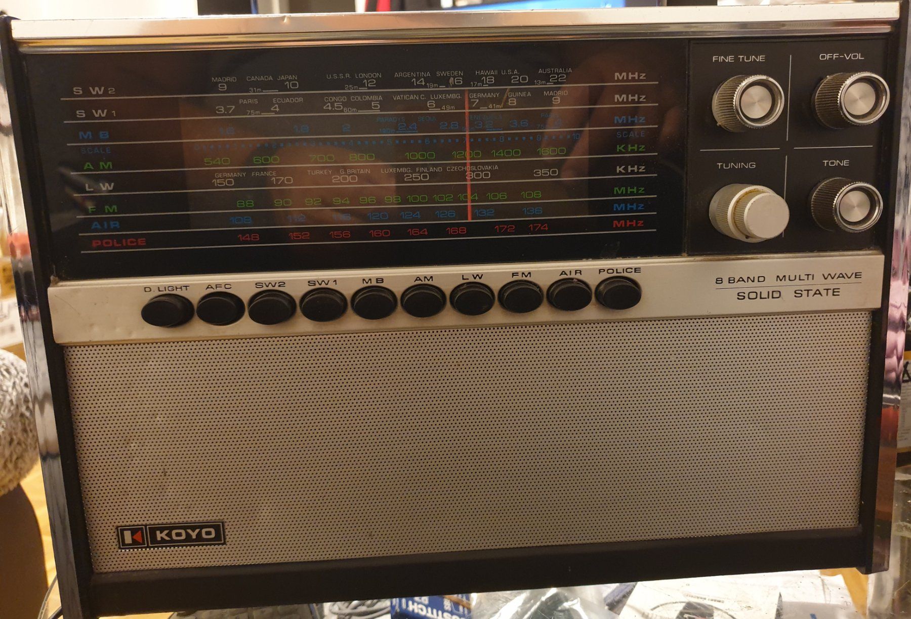 Radio: Koyo ktr-1664 Vintage Solid State 8 Band Shortwave Longwave – Usato da Horw venduto da Arta20000