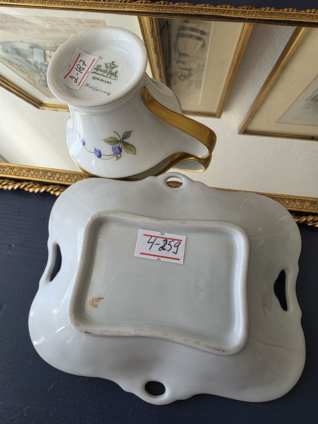 Rosenthal Tazze: Set Rosenthal Mokkatasse und Schälchen, handbemalt – Usato da Aegerten venduto da Jos_zem 4