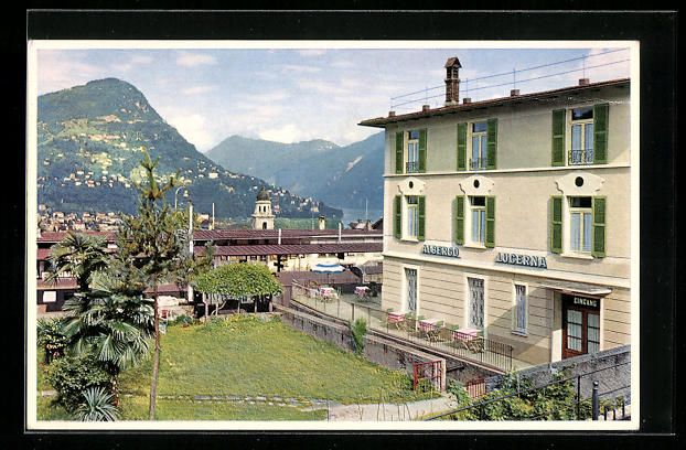 Cartoline postali: AK Lugano, Albergo Lucerna – Usato da Berlin venduto da bartko-reher