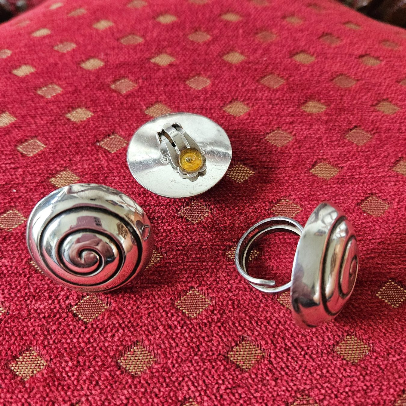 Altri gioielli: Schmuckset: Ring und Ohrclips, Spirale, Silber 925, DEVINE – Usato da Uster venduto da Sonnenblume212 2