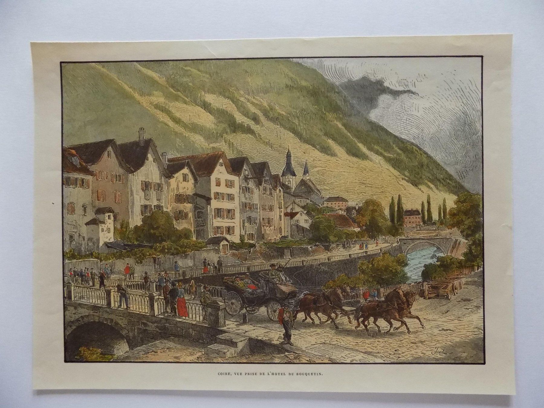 Incisioni: Chur vom Hotel Steinbock aus – Usato da Risch venduto da Antikfee