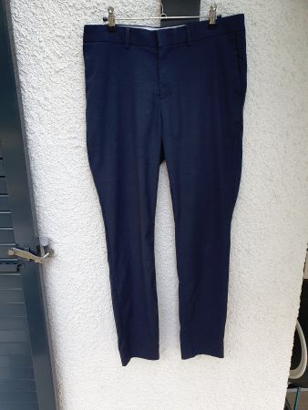 Pantalon de costume bleu marine skinny taille 48