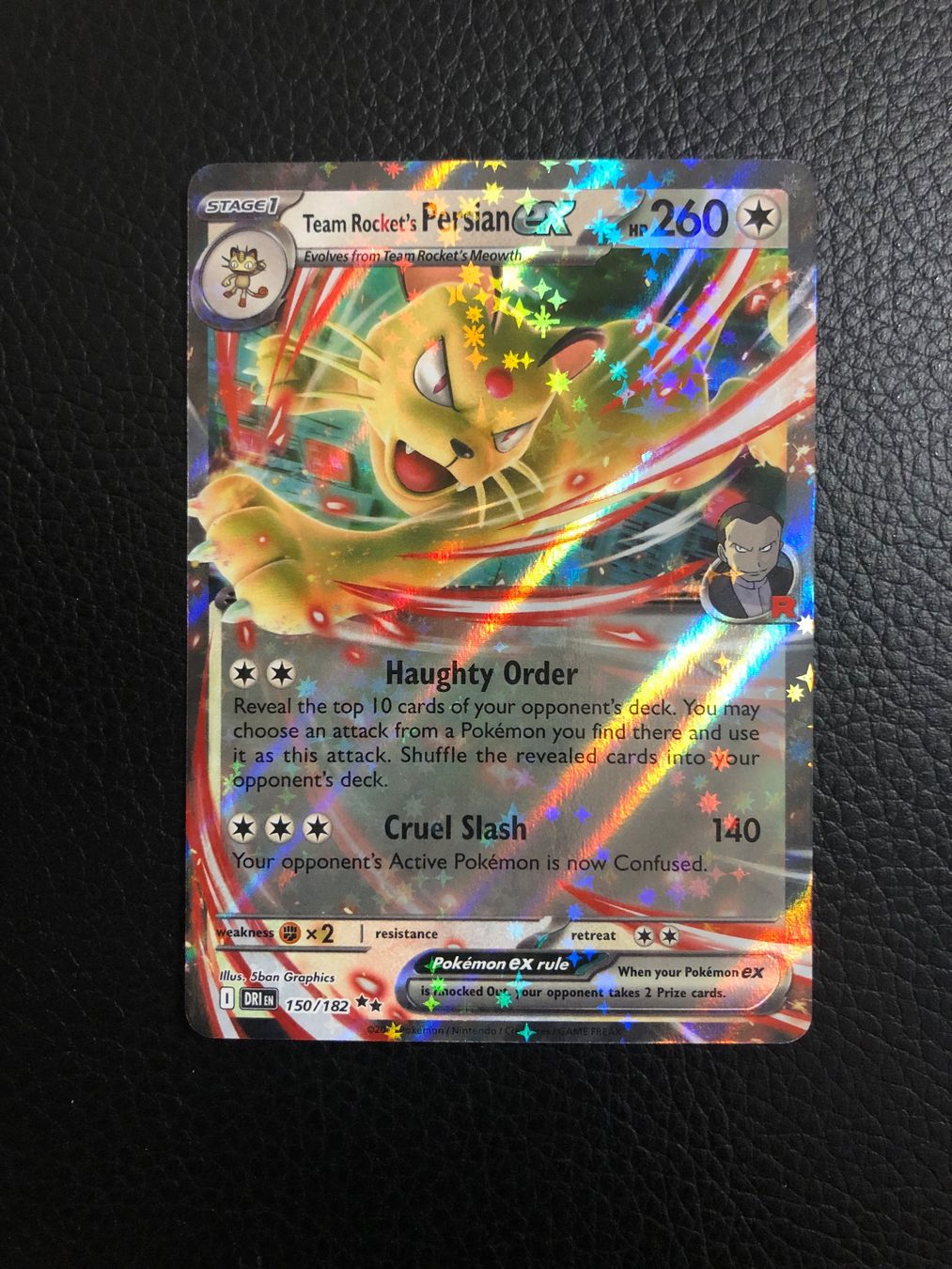 2025 Destined Rivals Team Rocket’s Persian ex 150/182 NM (Gebraucht) in ...
