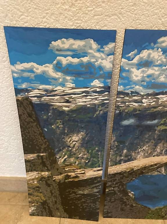 Dipinti: Bild/Gemälde von Norwegen "Trolltunga", 3-teilig – Usato da Gelterkinden venduto da froggy80 1