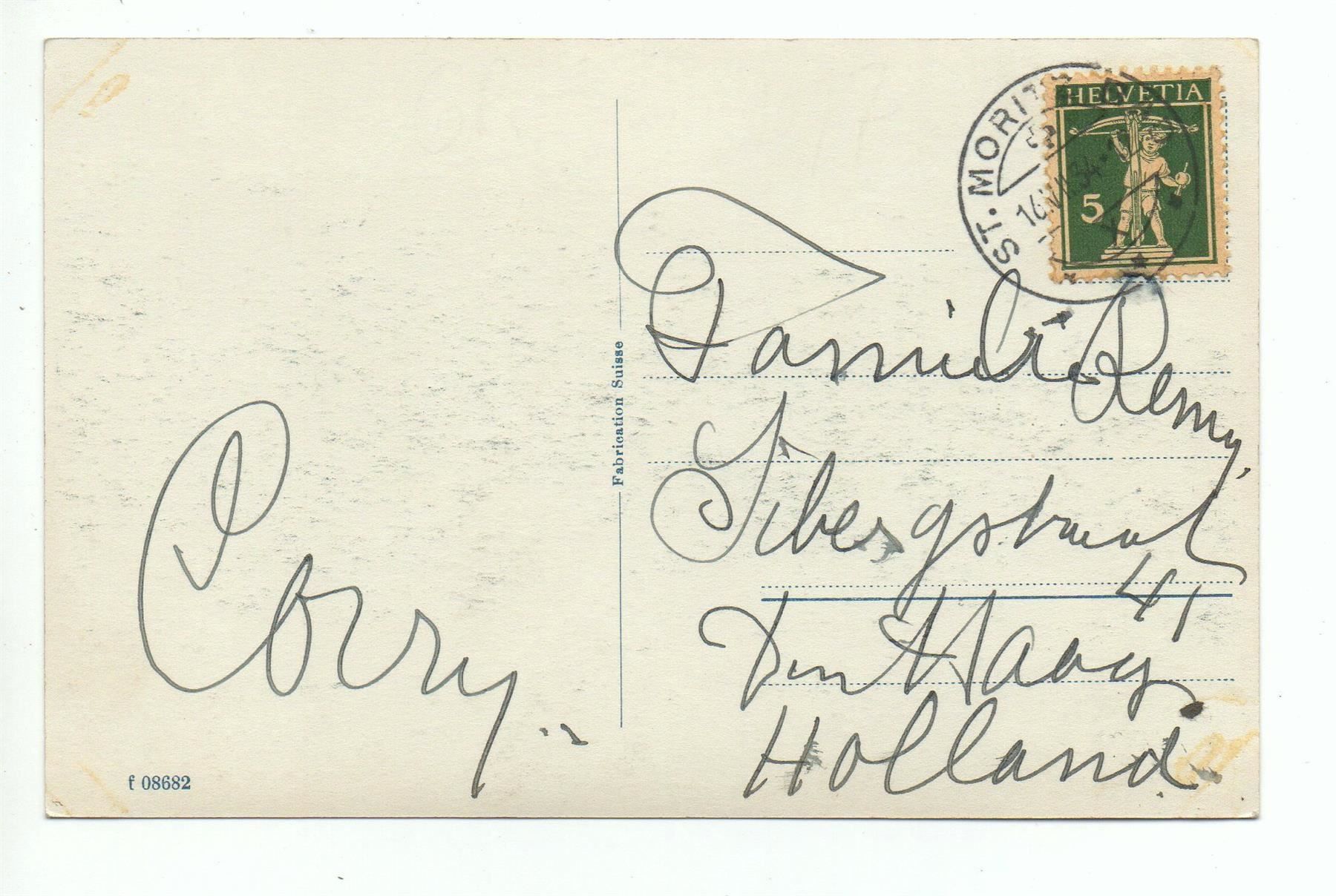 Cartoline postali: ST. MORITZ-BAD Hotel Pension National - Oldtimer, Auto – Usato da Jona venduto da philajona 1