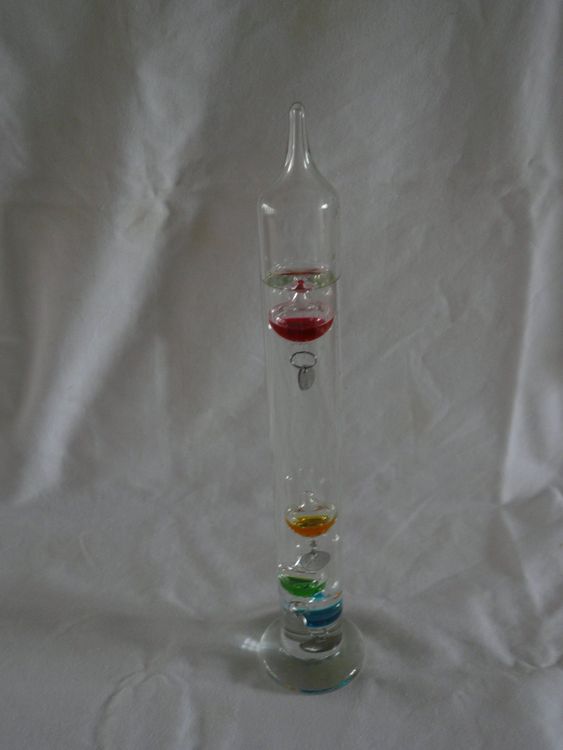 Kleines Galileo-Thermometer Mit 4 Bunten Kugeln – 18°C Bis 200°C, 17.8 Cm, Schönes Deko-Geschenk