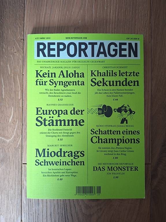 Revues & Magazines: Reportagen #21 – D'occasion à Olten par Ahandreina