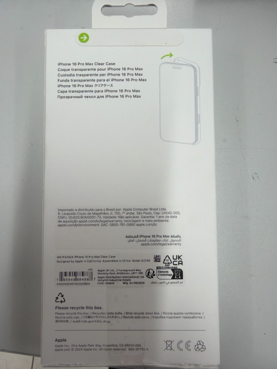 Apple Cover & Protezioni schermo: iPhone 16 Pro Max - Original Apple Clear Case, Neu! – Nuovo (secondo la descrizione) da Biberist venduto da mic_8ljf 1