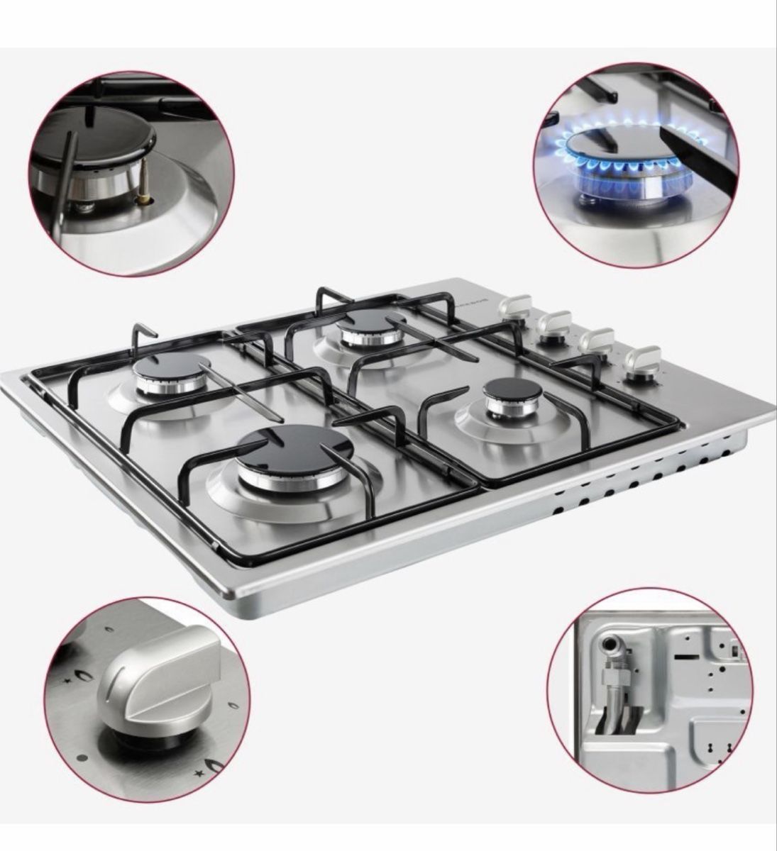 Elettrodomestici da cucina: Gaskochfeld 58cm 4 Brenner – Nuovo (secondo la descrizione) da Spreitenbach venduto da SamLagerOutlet 2