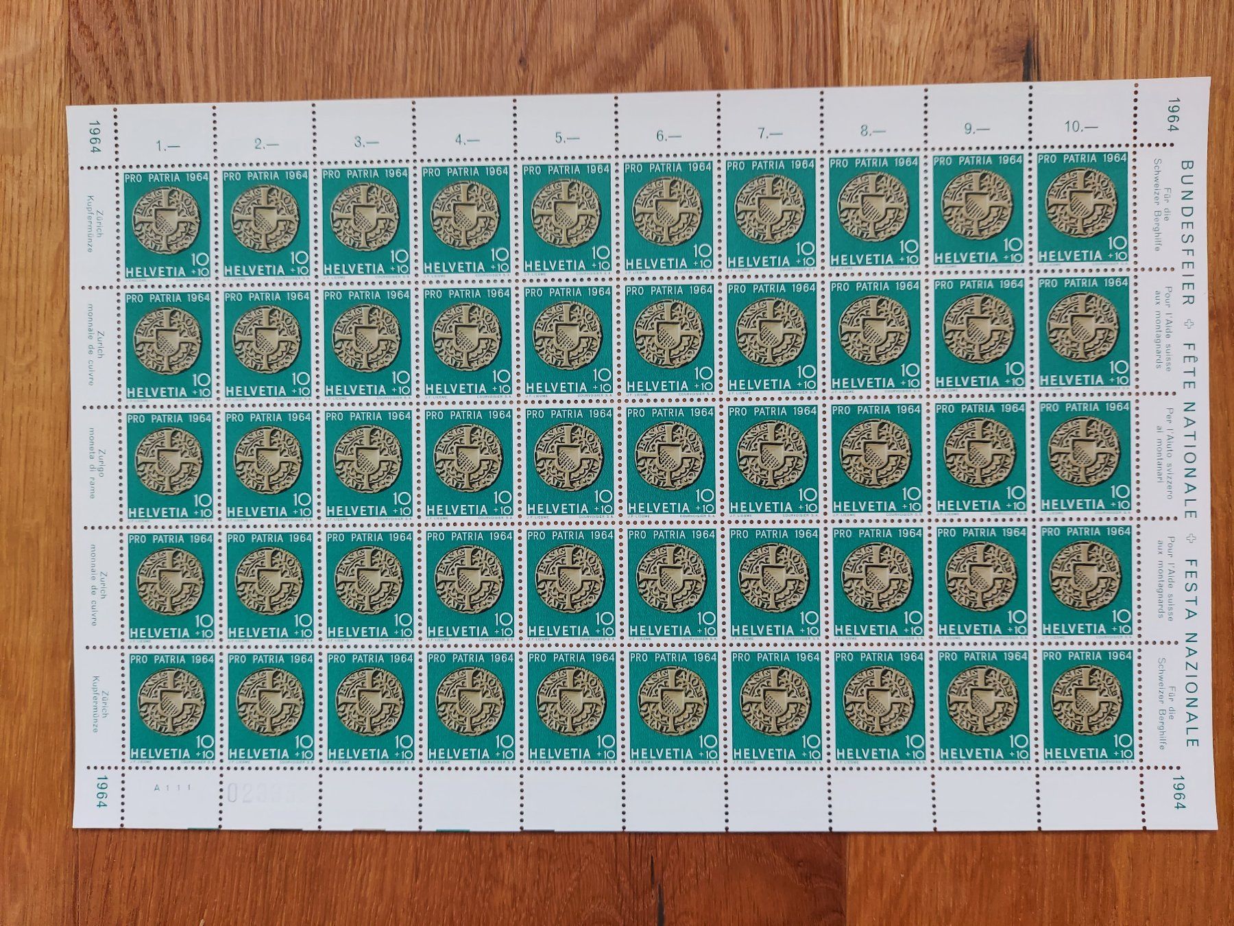 Tutti i francobolli: Postfrisch, gültige Schweizer Frankatur, Briefmarkenbogen – Nuovo e nell'imballaggio originale da Heiden venduto da ber_b77f