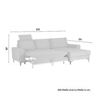 Ecksofa MOMAX mit Schlaffunktion und Bettkasten  Anthrazit