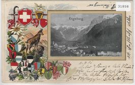 Engelberg - Generalansicht - Präge-Litho