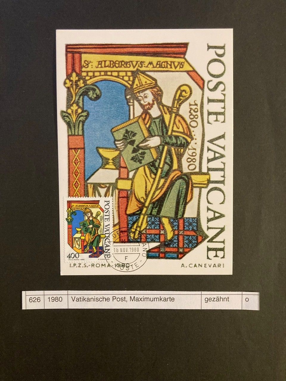 Tutti i francobolli: Vatikanische Post, Maximumkarte – Usato da Domat/Ems venduto da Lareina2015