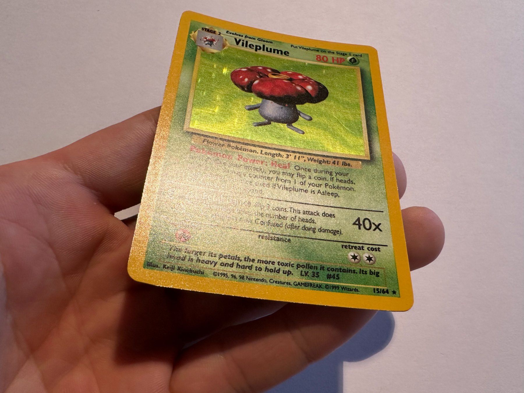 Pokémon Carte collezionabili: Vileplume holo Jungle No Symbol ERROR EN – Usato da Hagendorn venduto da Pokecollectorch 1
