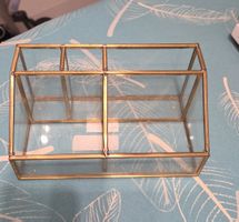 Glas Kosmetik Organizer Messing Rahmen Gehäuse Maisonettes