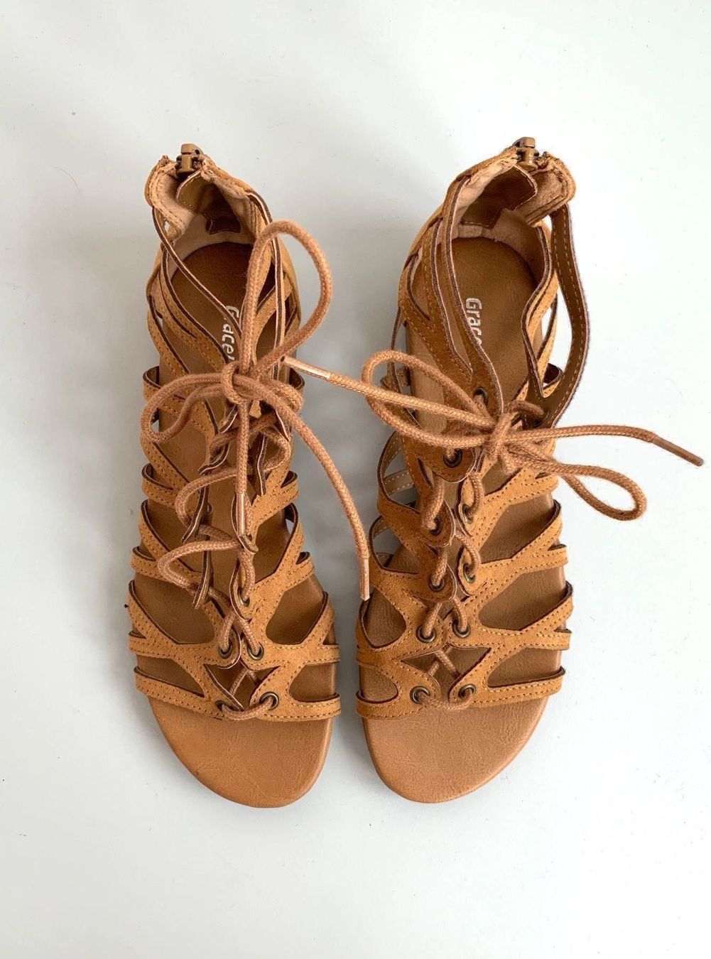 Scarpe da donna: Neue Schnürsandalen in Wildlederoptik – Nuovo (secondo la descrizione) da Bern venduto da Fraeuleinhonig 1