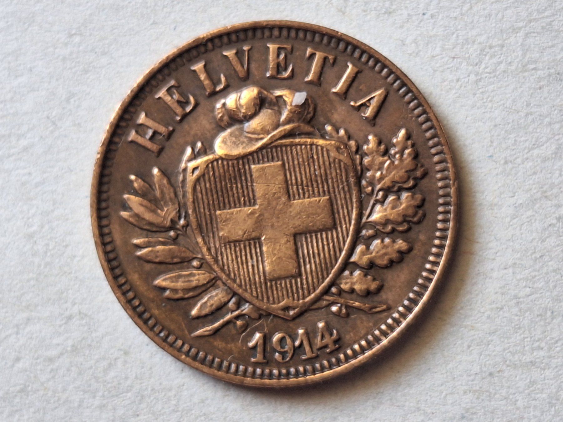 Tutti le monete: 2cts 1914  SS – Usato da Couvet venduto da zeze03