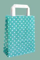 Papier-Tragtaschen 180/80x220mm türkis
