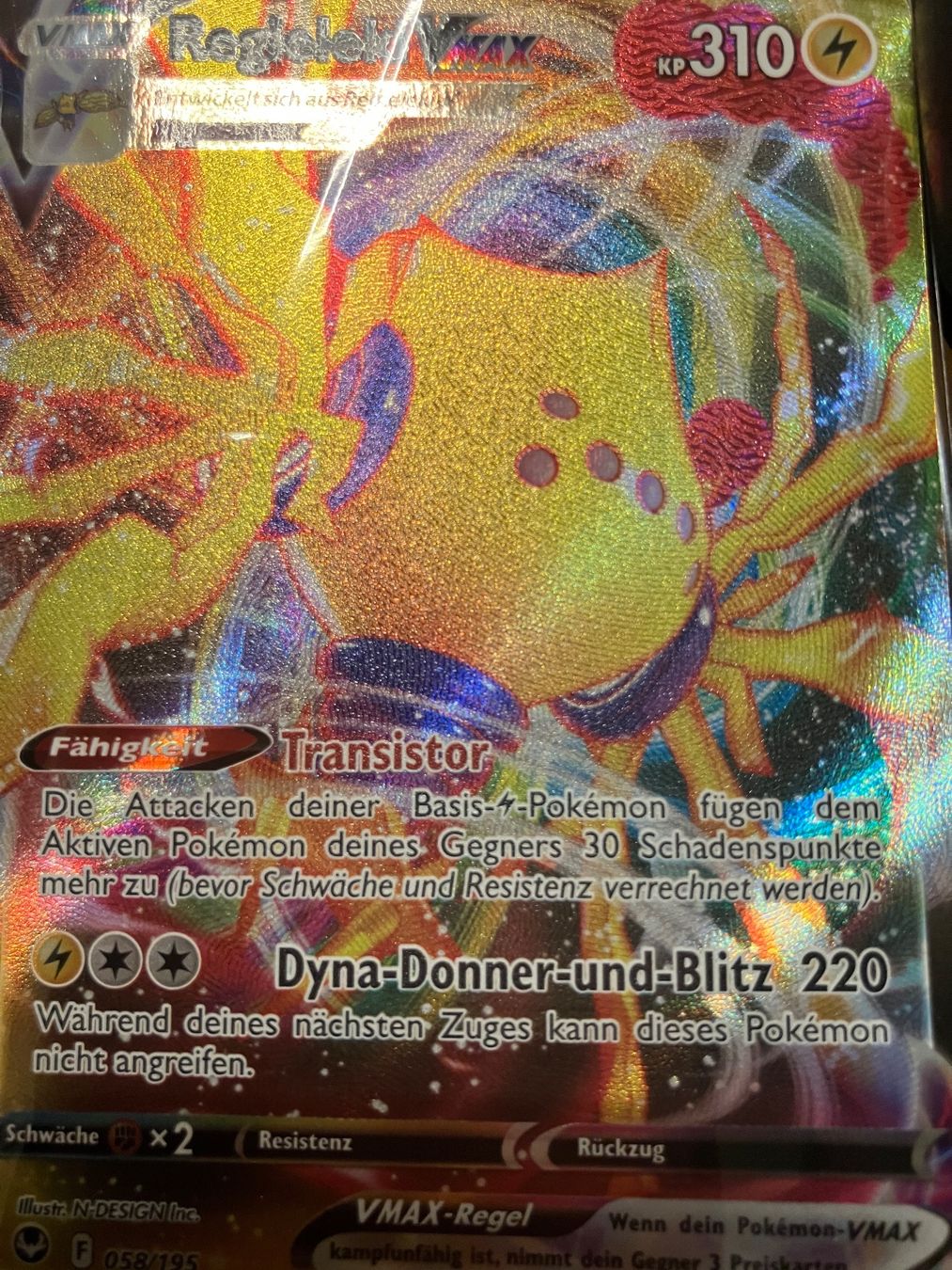 Pokémon Sammelbilder & Trading cards: Regieleki VMAX 058/195 – Gebraucht aus Baar von Elmo43 1