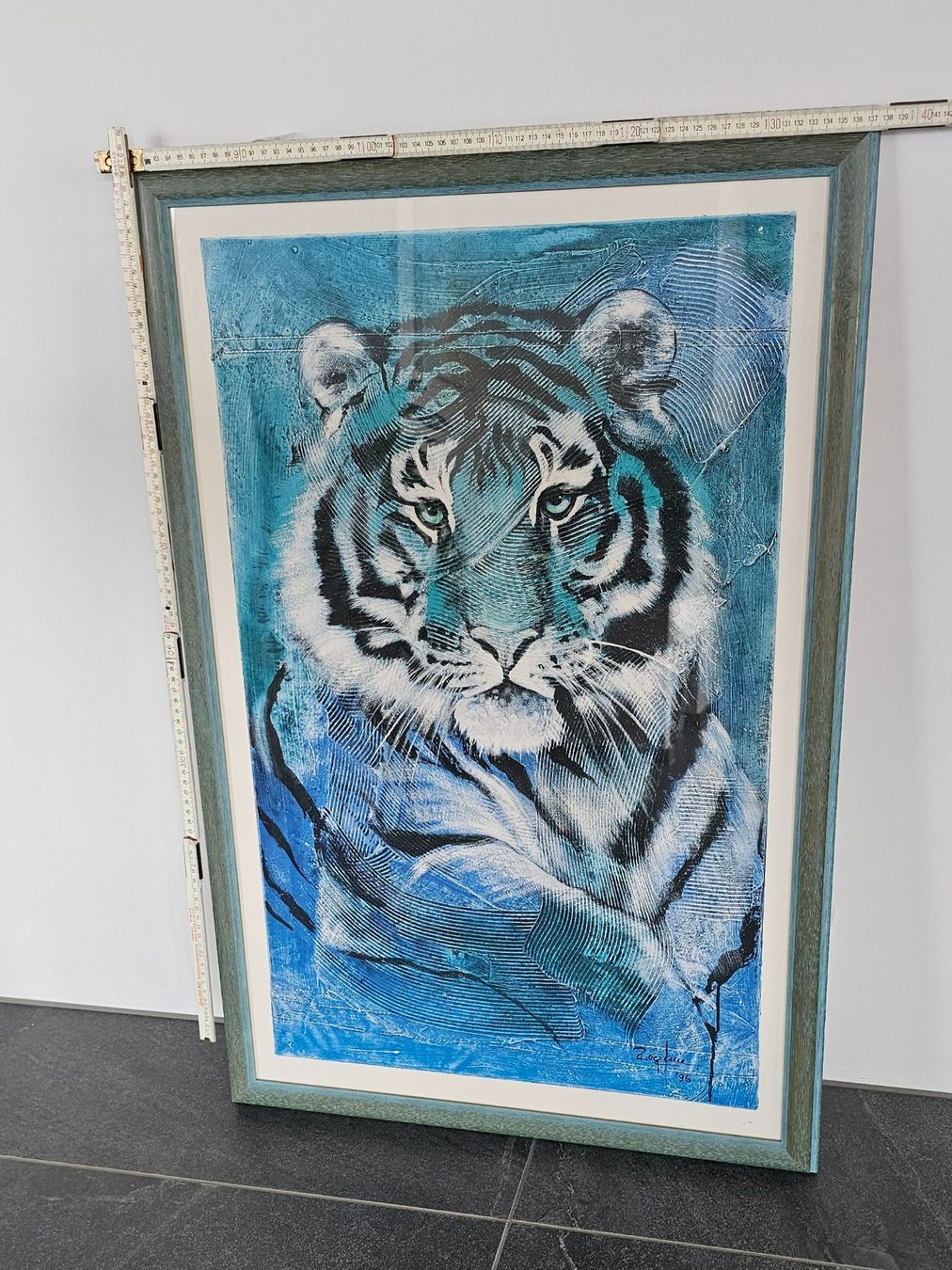 Tableaux: Rolf Knie Tiger-Bild in Blau – D'occasion à Oetwil a.d. Limmat par grisilisi 4