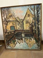 Ölbilder PAUL DOEBELE, BASEL Dalbe Vorstadt/ Blumen