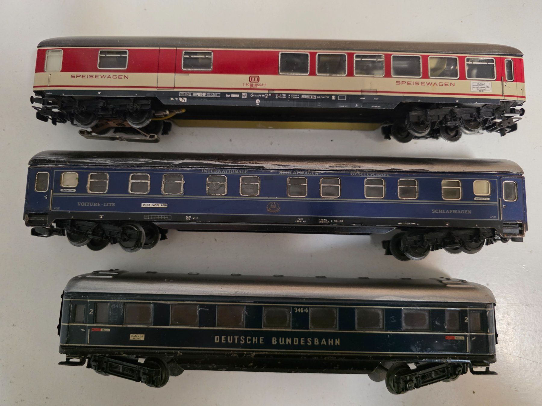 Märklin Modellini di ferrovie: Märklin 3 voitures DB dès 1.-fr – Usato da bassecourt venduto da Paolo101