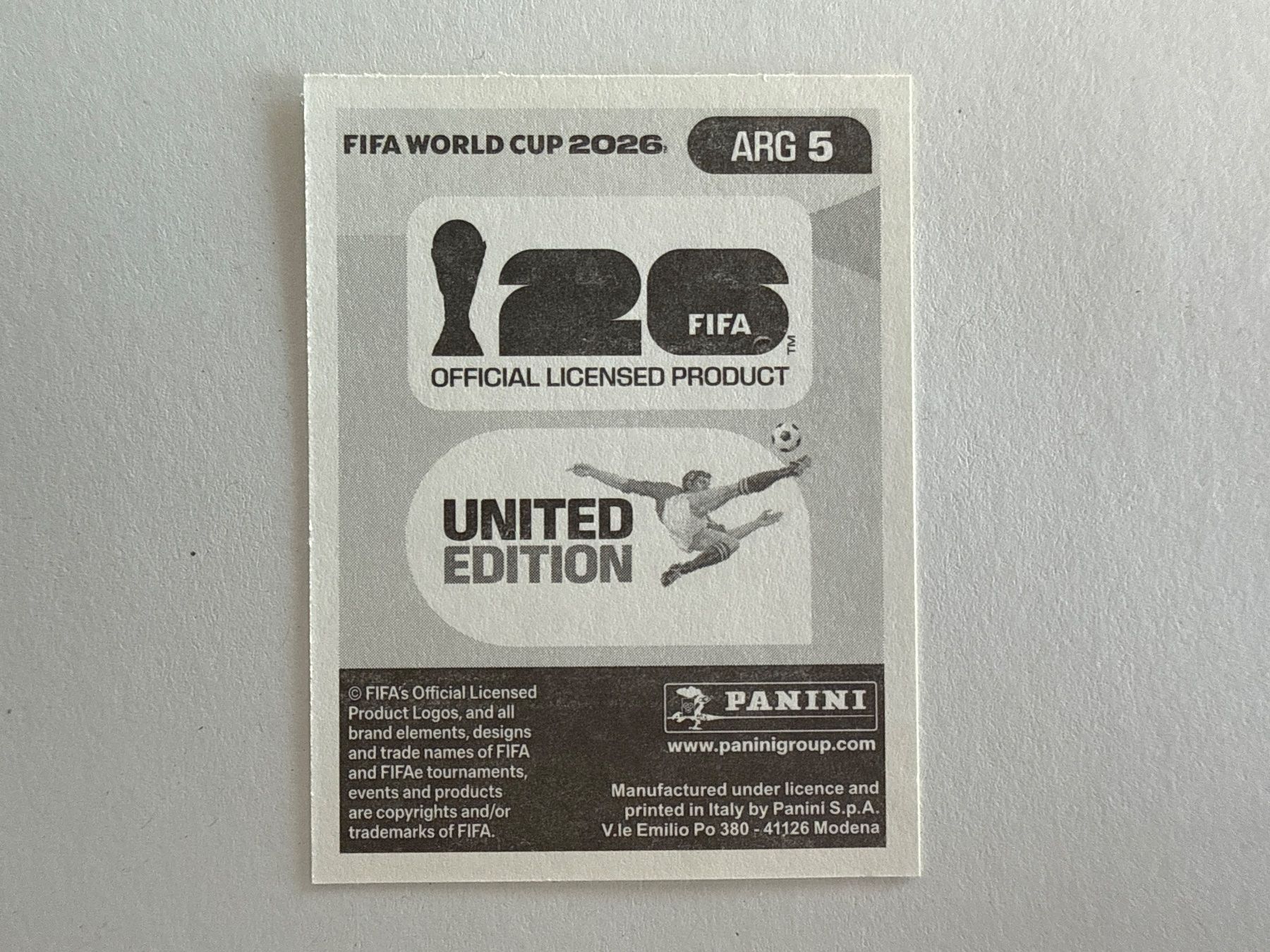 Panini Carte collezionabili: Otamendi ARG5 - Panini CH Edition WM 2026 – Nuovo (secondo la descrizione) da Grenchen venduto da nicus_aveiro 1