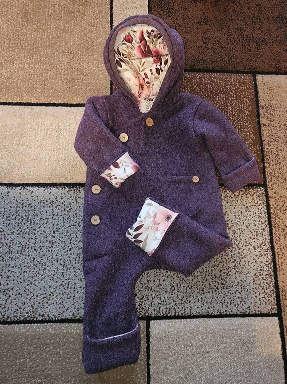 Completi: Wollwalk-Overall mit Umschlagbündchen Gr.56/62 – Usato da Schönenbaumgarten venduto da crilling 1