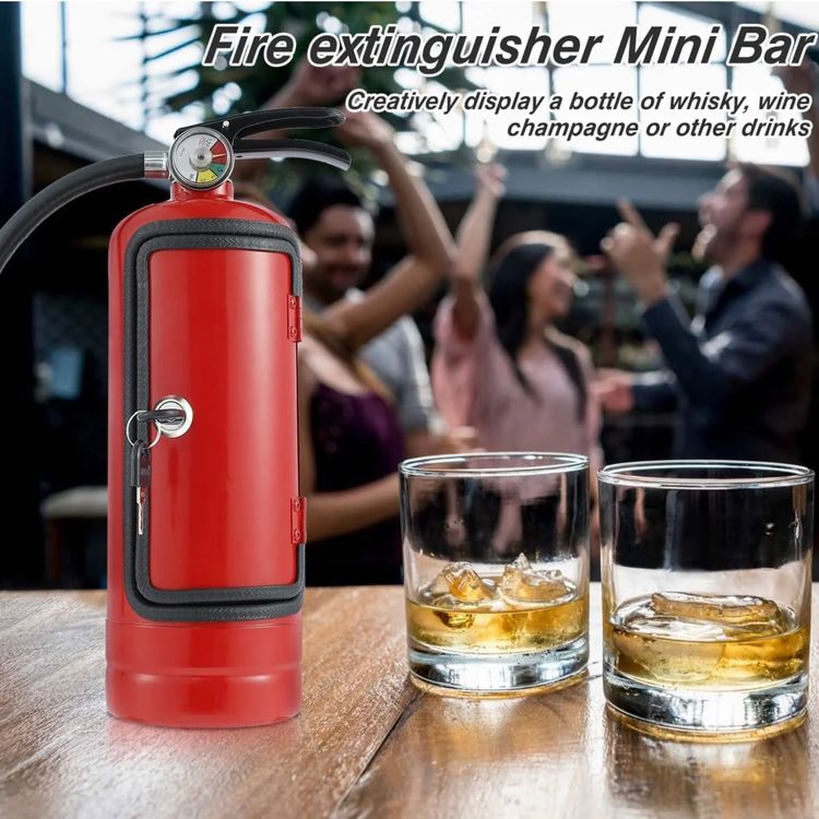 Minibar Feuerlöscher – Mobile Bar – Metal, for Whisky-Liebh