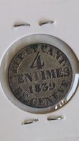 4 Centimes 1839 Geneve, sehr schön - vorzüglich (WA3)