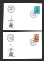 2 FDC 826 - 827 Serie Einzelmarken Europamarken ET 24.3.1992
