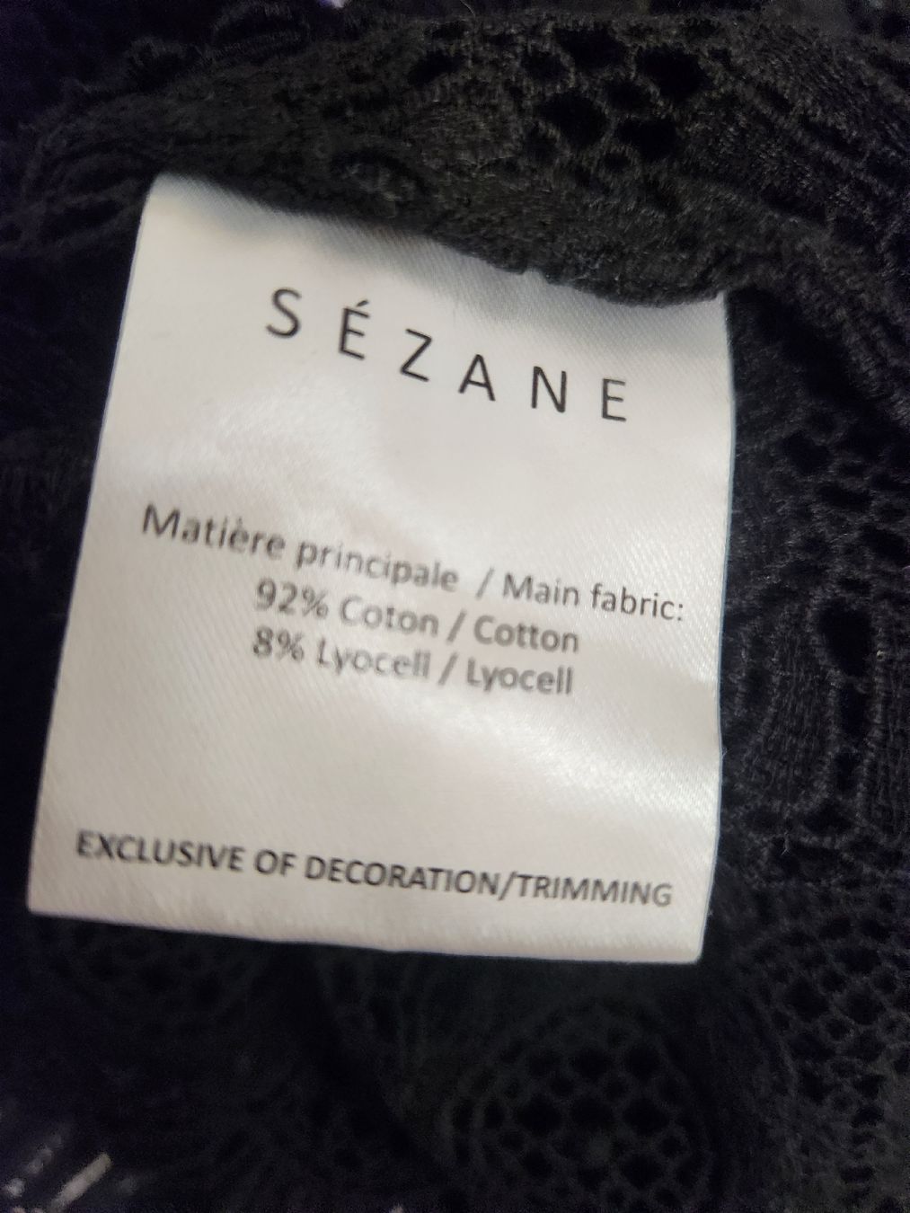 Sezane Blusen: Top SÉZANE dentelle noir taille 40  – Gebraucht aus Niedergösgen von Eva2410 5