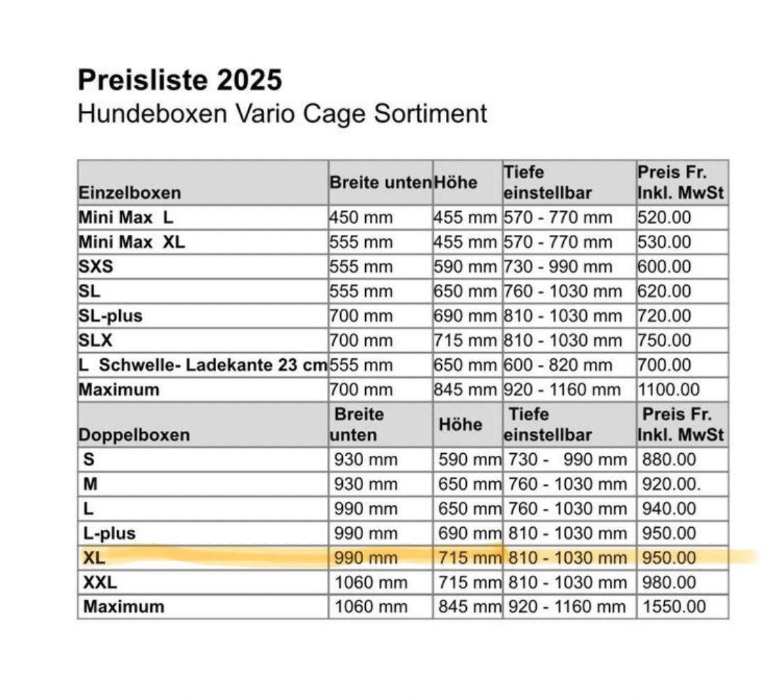 Gabbie, trasporto & Sicurezza: Hundebox XL Vario Cage – Usato da Däniken SO venduto da SpeedHunter 4