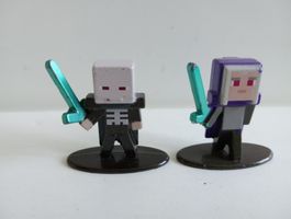 2 er set Minecraft Nano Metalfigs Jada Toys Skelett & Figur
