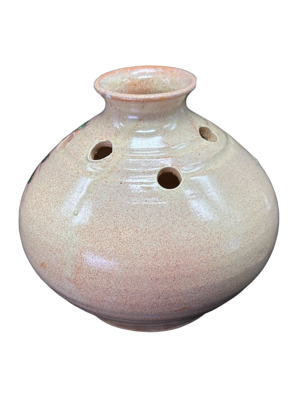 Vasen & Gefässe: Vase VALLAURIS pique-fleurs en grés émaillé peint à la main – Gebraucht aus Morges von MeeBee 2