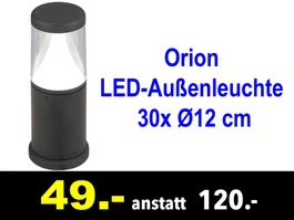 🔴  LED-Außenleuchte ORION 30x Ø12 cm /102B