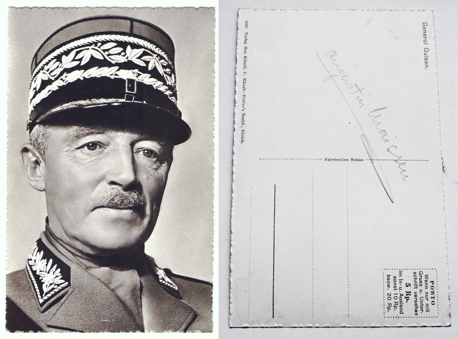 Cartoline postali: WW2 General Henri Guisan – Usato da Flamatt venduto da samowarow 2
