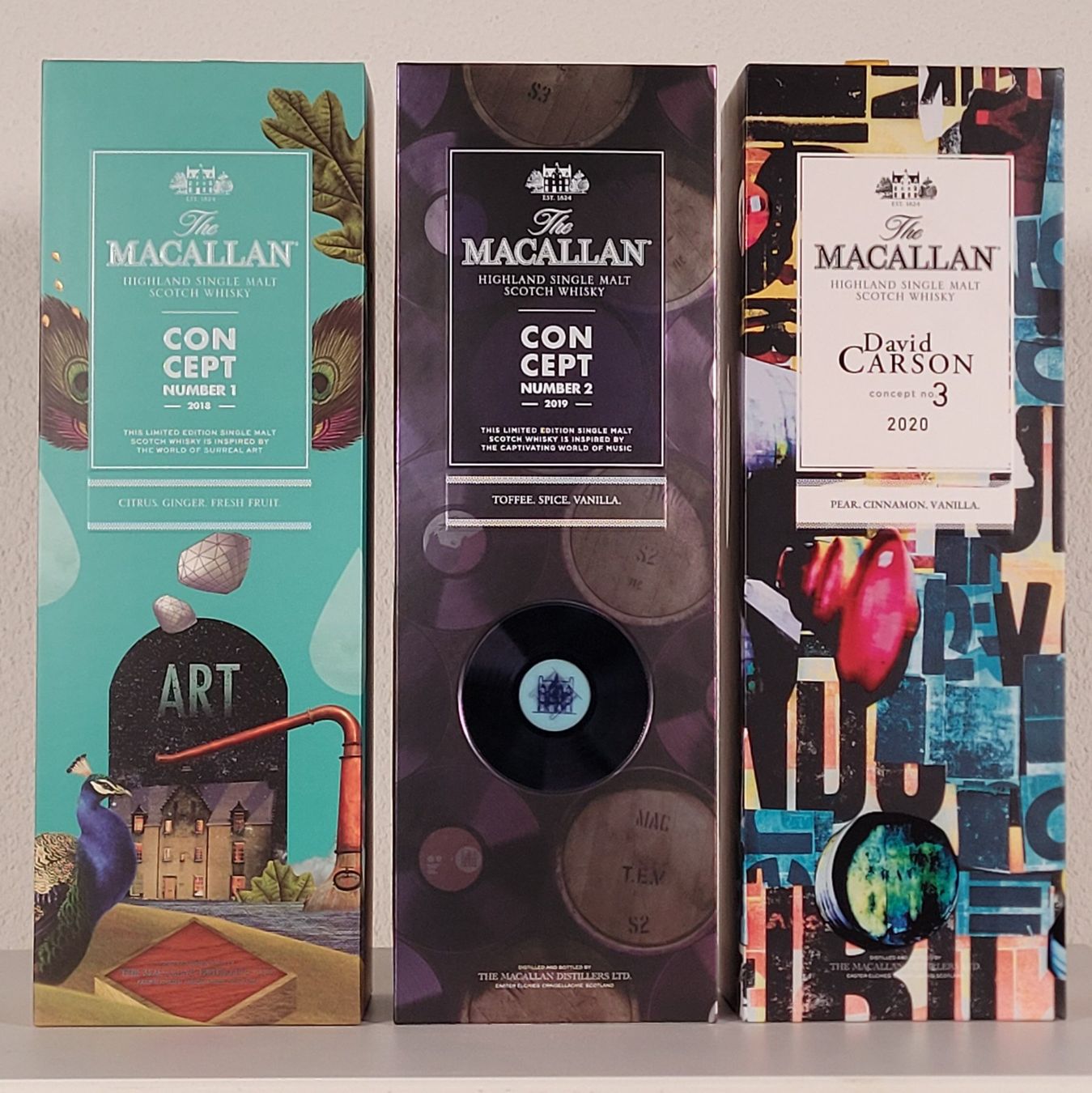 Macallan Bevande alcoliche: Macallan Concept Series 1, 2 & 3 - Top Kondition! – Nuovo e nell'imballaggio originale da Emmetten venduto da lennart.andreas 1
