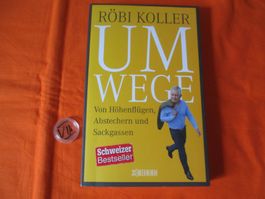 Buch Umwege, Röbi Koller, signiert, Happy Day Stempel