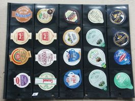 40   verschiedene  Ausländische   Kaffeerahm - Deckeli