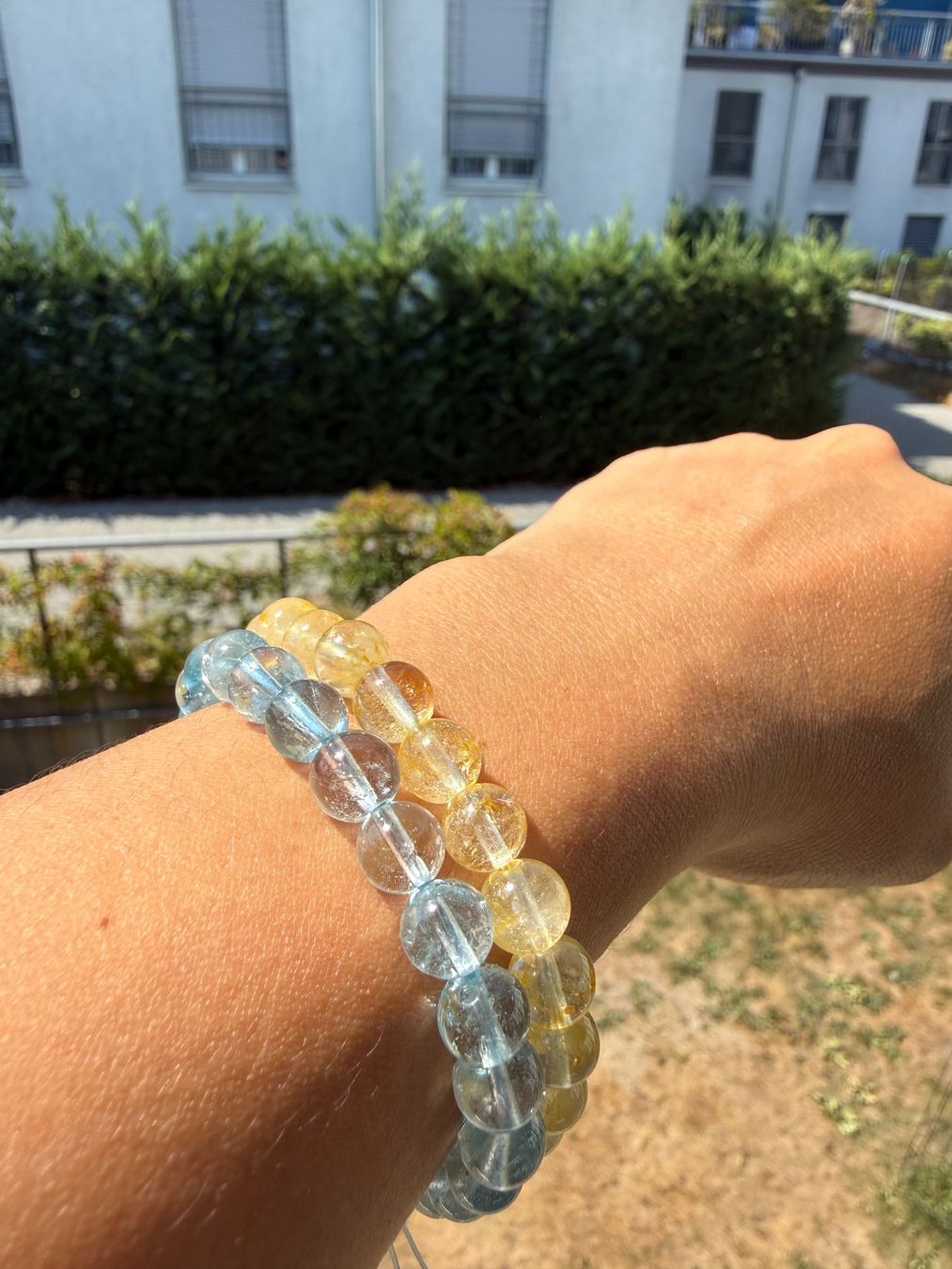 Armbänder & -reifen: Echtes Gelber Topas Perlenarmband Elastisches – Neu (gemäss Beschreibung) aus Jegenstorf von SteinGlanz 6