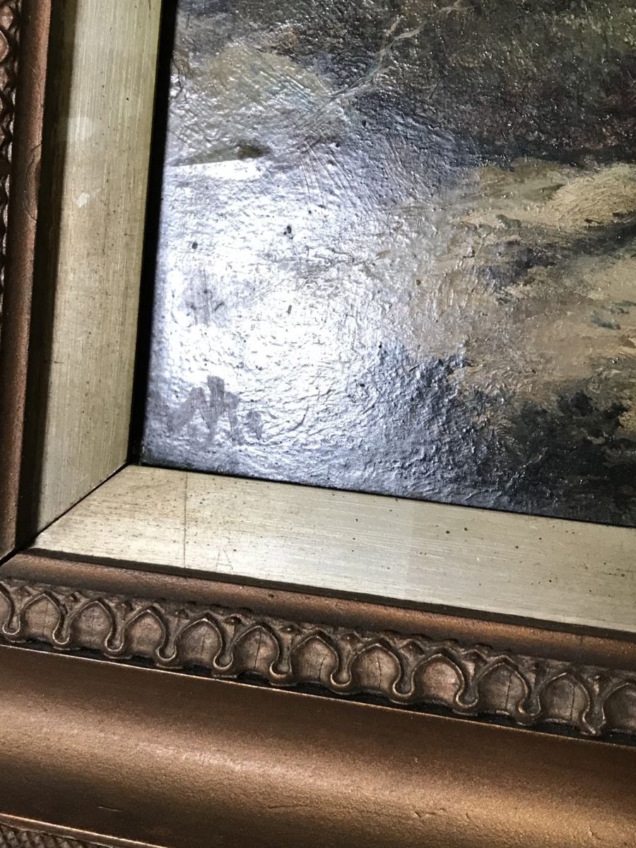 Tableaux: Antikes Ölgemälde Monogramm JM – D'occasion à Wolfhalden par SecondAntique 6