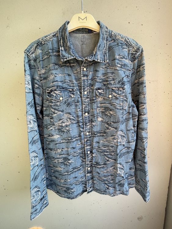 Chemise Homme Balmain Taille M (équivalent XL) - Gris - Occasion Très Bon état