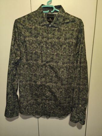 Vanguard Hemd M Comfort Stretch grün gemustert